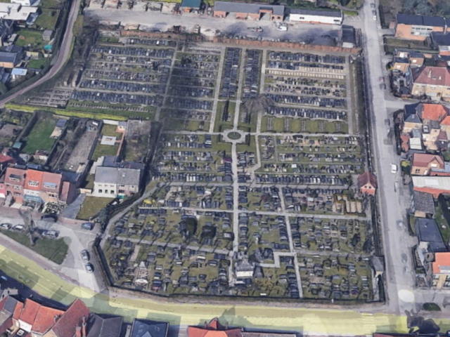 Kerkhof Sint-Michiels - luchtfoto